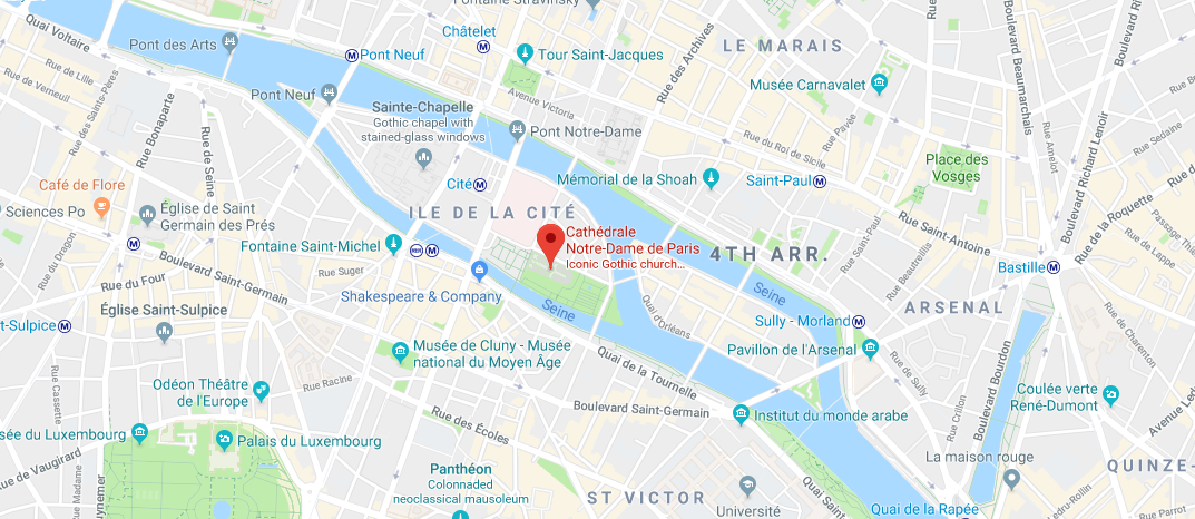 Map of Notre Dame
