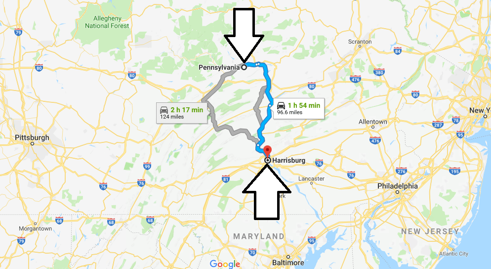Capital Of Pennsylvania Usa Where Is Map