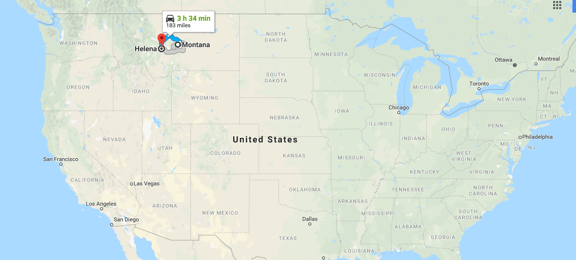 Capital of Montana - Located on the Map