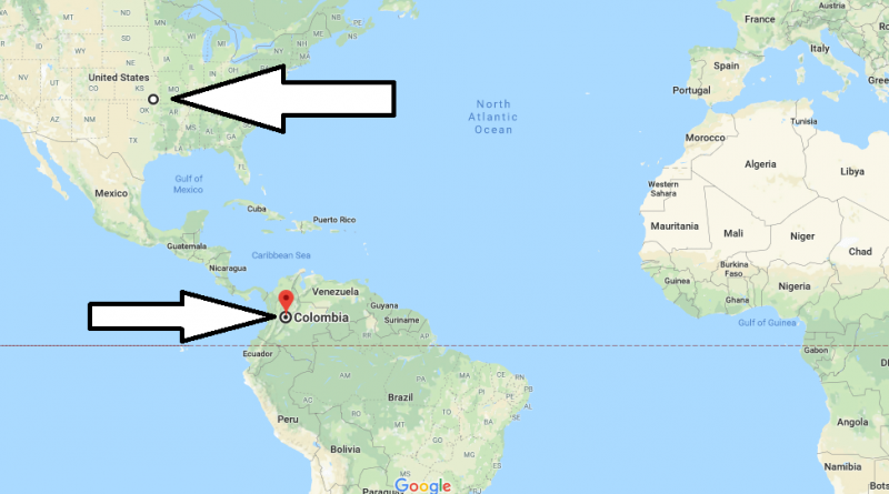 Where is Colombia Located in The World Colombia Map