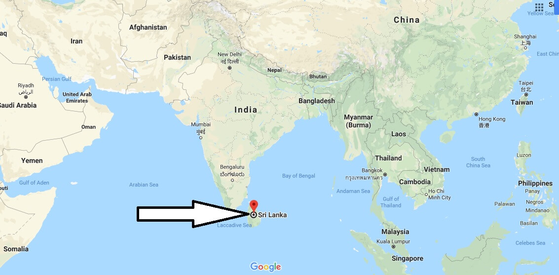 Where is Sri Lanka - Where is Sri Lanka Located in The World - Sri Lanka Map