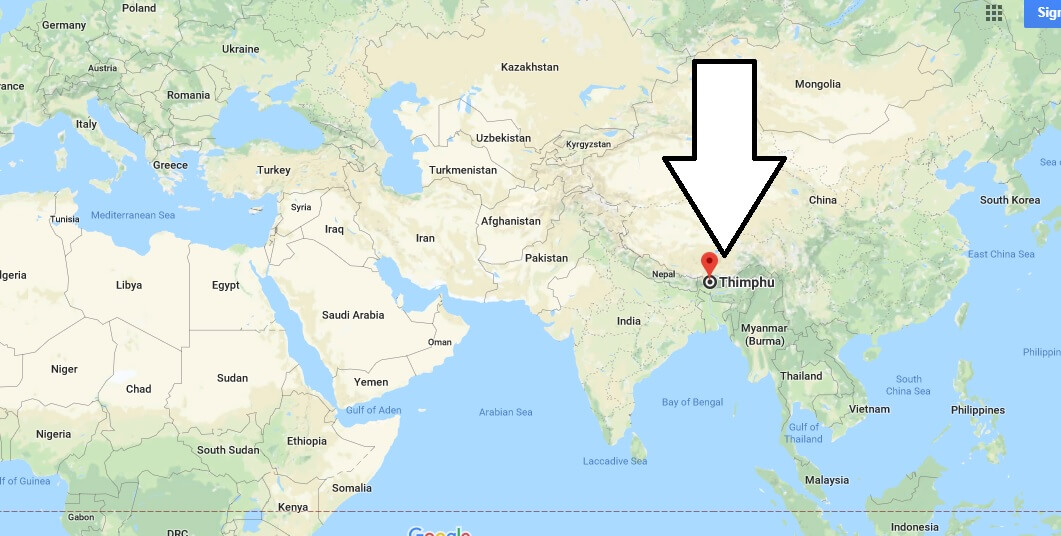 Where is Thimphu - What Country is Thimphu in - Thimphu Map
