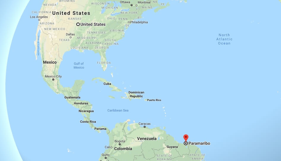 Where is Paramaribo - What Country is Paramaribo in - Paramaribo Map