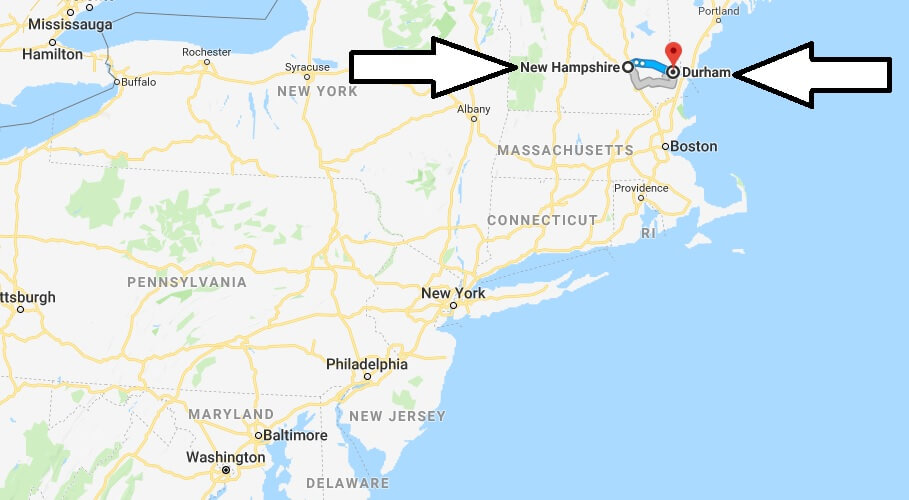 Where is Durham New Hampshire (NH) Located Map? What County is Durham?