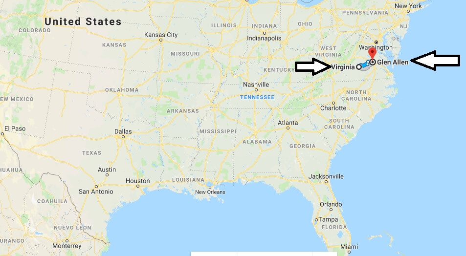 Where is Glen Allen Virginia (VA) Located Map? What County is Glen Allen?