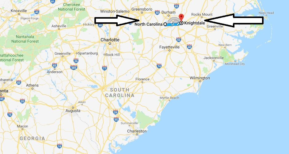 Where is Knightdale North Carolina (NC) Located Map? What County is Knightdale?