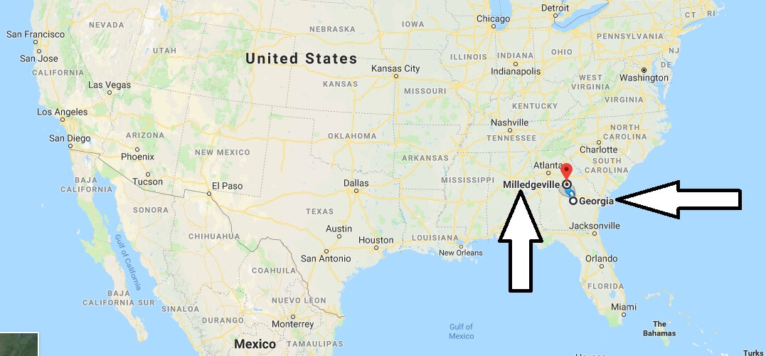 Where is Milledgeville Georgia (GA) Located Map? What County is Milledgeville?