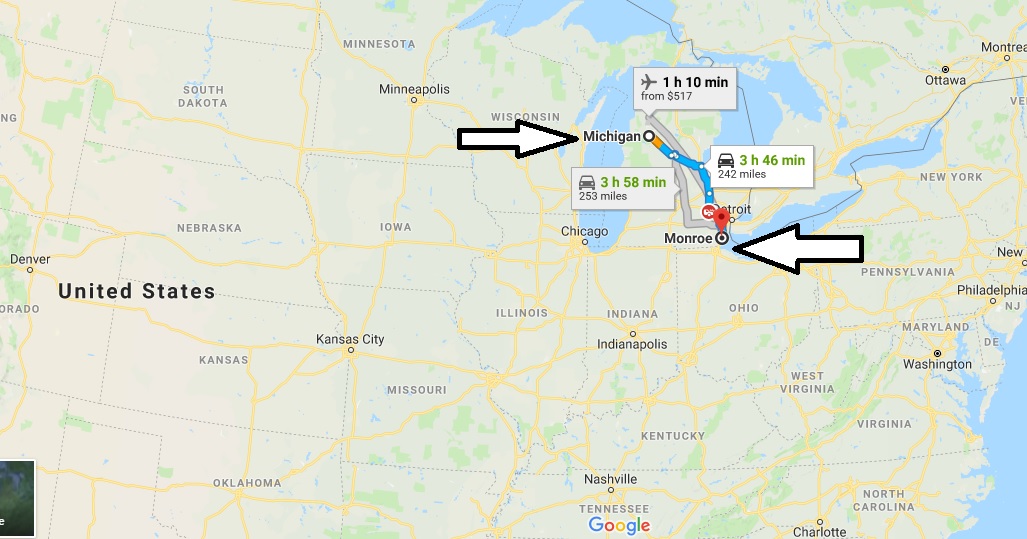 Where is Monroe Michigan (MI) Located Map? What County is Monroe?