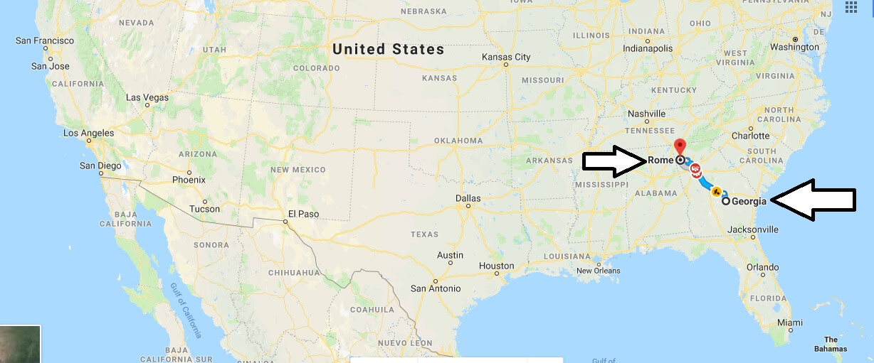 Where is Rome Georgia (GA), Located Map? What County is Rome?