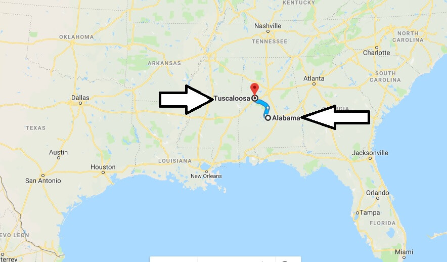 Where is Tuscaloosa Alabama (AL), Located Map? What County is Tuscaloosa?