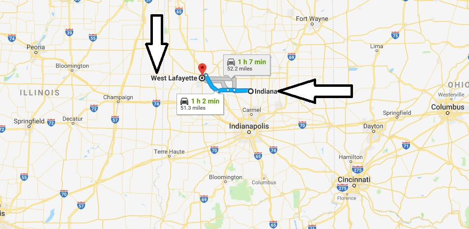 Where is West Lafayette Indiana (IN), Located Map? What County is West Lafayette?