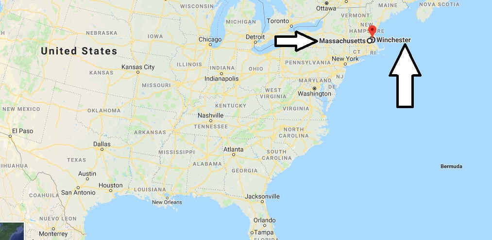 Where is Winchester Massachusetts (MA), Located Map? What County is Winchester?
