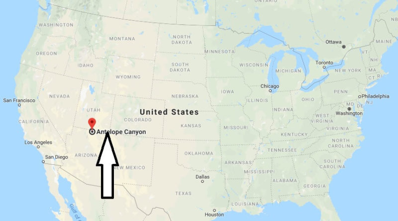 Where is Antelope Canyon - What Country is Antelope Canyon in - Antelope Canyon Map