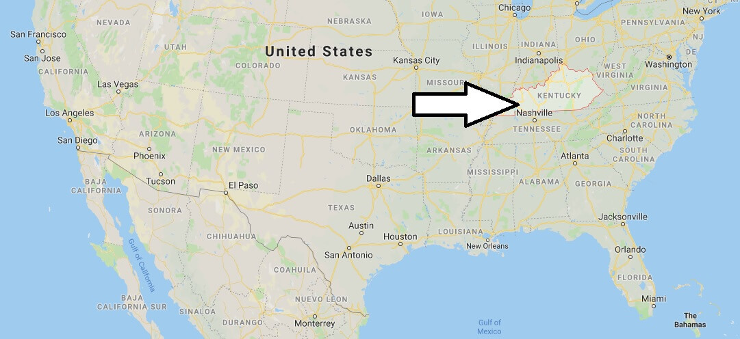 Where is Kentucky - What Country is Kentucky in - Kentucky Map