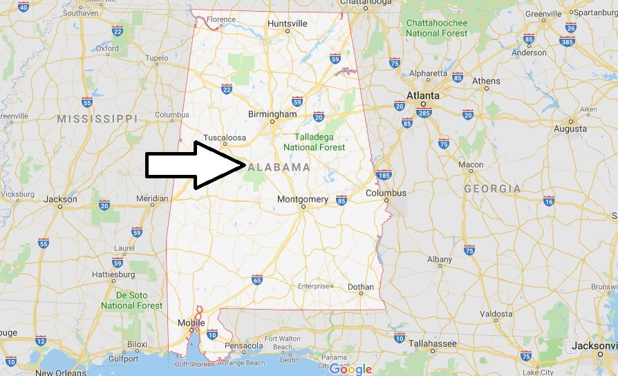 Where is Alabama State - Where is Alabama Located in The World - Alabama state Map