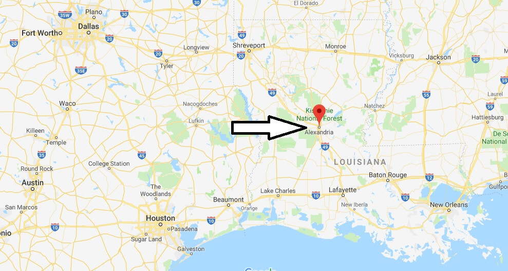 Where is Alexandria, Louisiana - What County is Alexandria - Alexandria Map Located