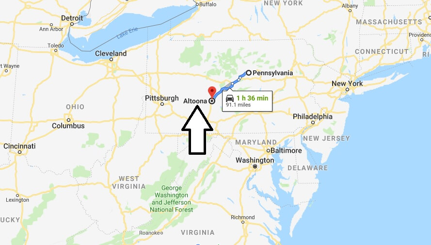 Where is Altoona, Pennsylvania? What County is Altoona? Altoona Map Located