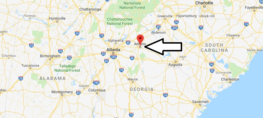 Where is Athens, Georgia? What County is Athens? Athens Map Located
