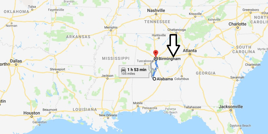Where Is Birmingham Alabama What County Is Birmingham Birmingham Map