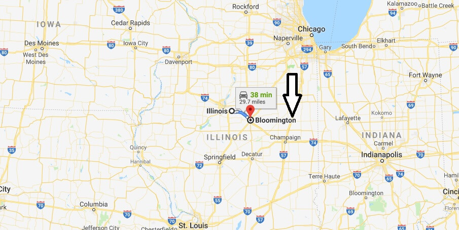 Where is Bloomington, Illinois? What County is Bloomington? Bloomington Map Located