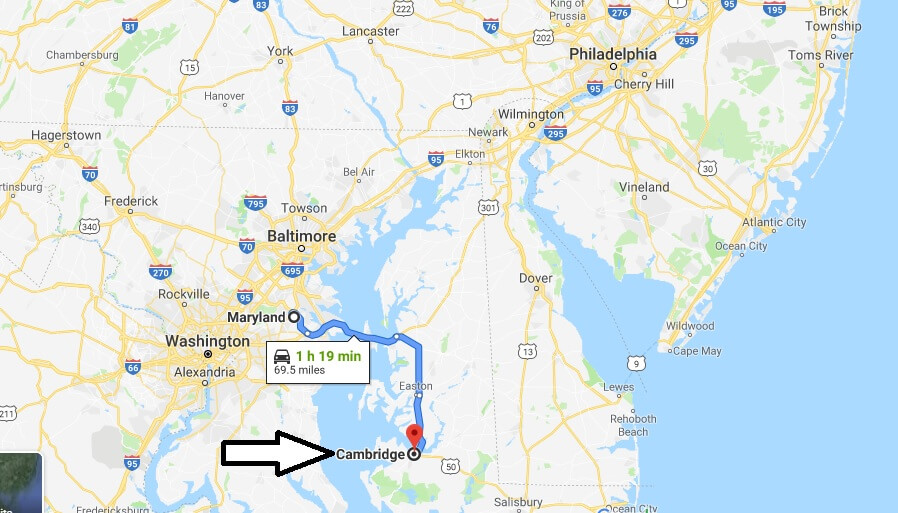 Where is Cambridge, Maryland? What County is Cambridge? Cambridge Map Located