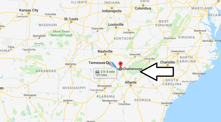 Where is Chattanooga, Tennessee? What County is Chattanooga? Chattanooga Map Located