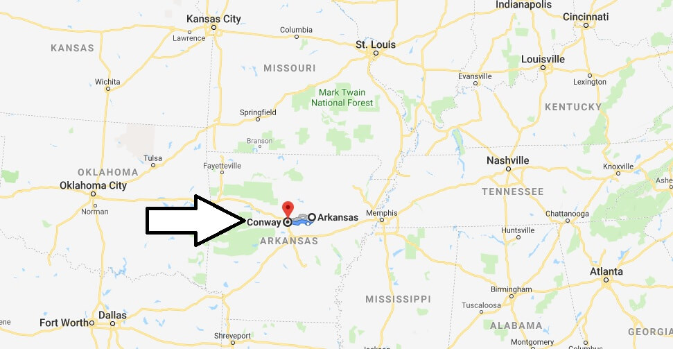 Where is Conway, Arkansas? What County is Conway? Conway Map Located