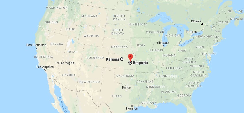 Where is Emporia, Kansas? What County is Emporia? Emporia Map Located