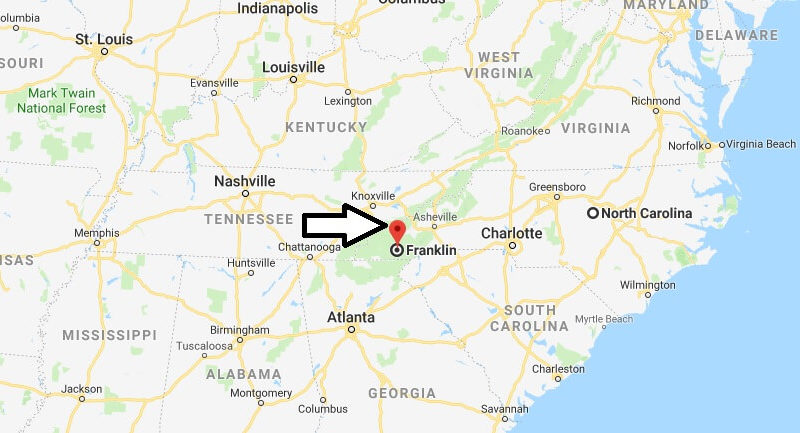 Where is Franklin, North Carolina? What County is Franklin? Franklin How Far Is Cherokee From Pigeon Forge