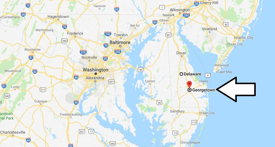 Where is Georgetown, Delaware - What County is Georgetown - Georgetown Map Located
