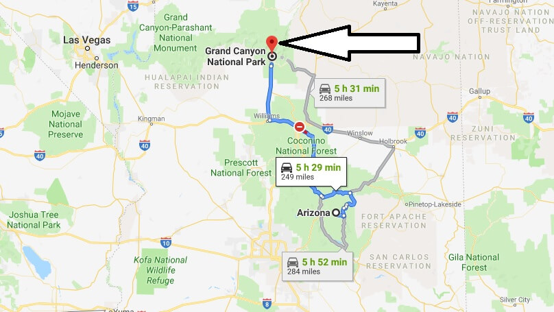 Where is Grand Canyon National Park? What city is Grand Canyon? How do I get to Grand Canyon