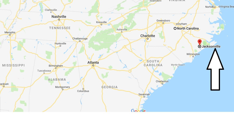 Where is Jacksonville, North Carolina? What County is Jacksonville? Jacksonville Map Located