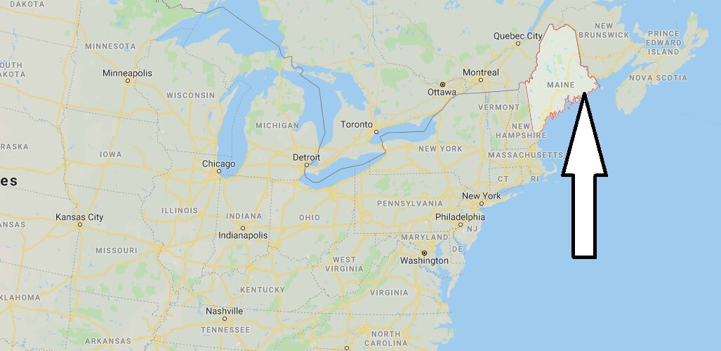 Where is Maine - What Country is Maine in - Maine Map