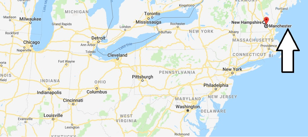 Where is Manchester, New Hampshire? What County is Manchester? Manchester Map Located