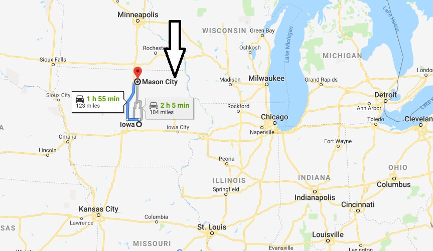 Where is Mason City, Iowa? What County is Mason City? Mason City Map Located