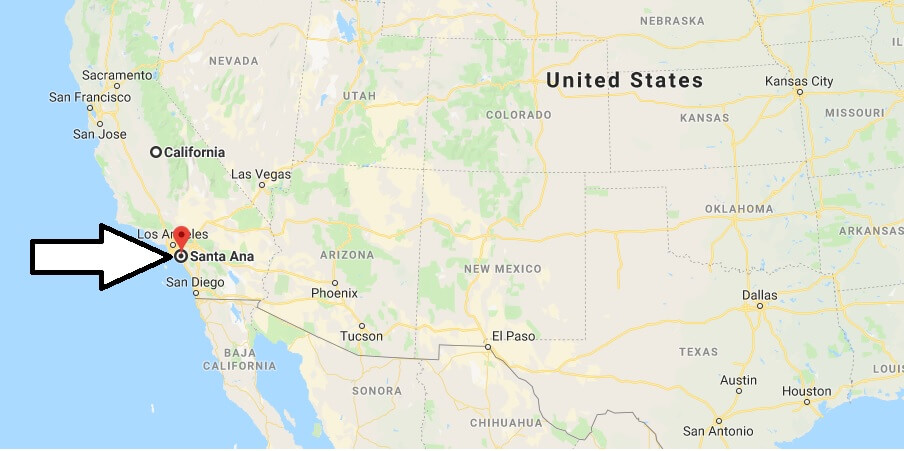 Where is Santa Ana, California? What County is Santa Ana? Santa Ana Map Located