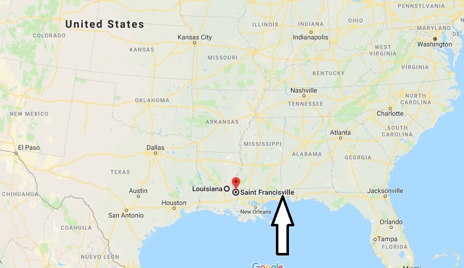 Where is St. Francisville, Louisiana? What County is St. Francisville? St. Francisville Map Located