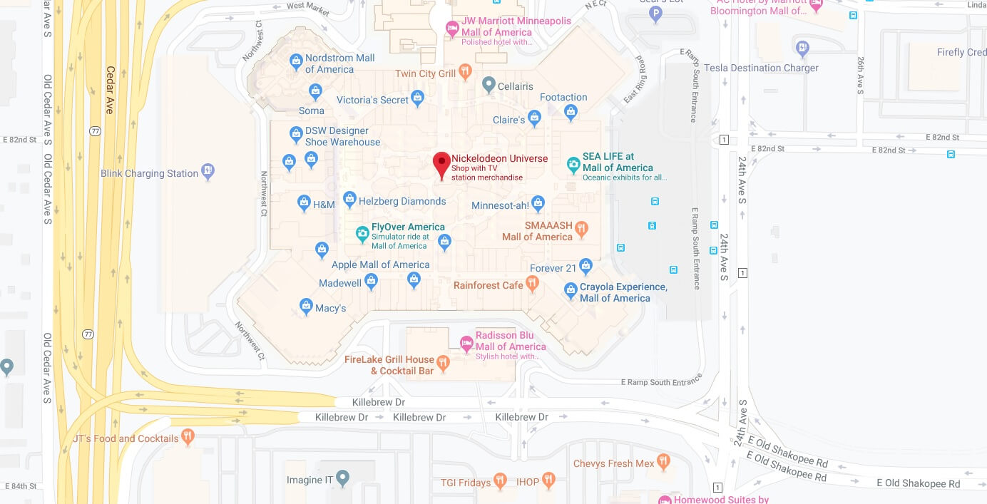 Where is Nickelodeon Universe Located Prices,Tickets, Hours, Map