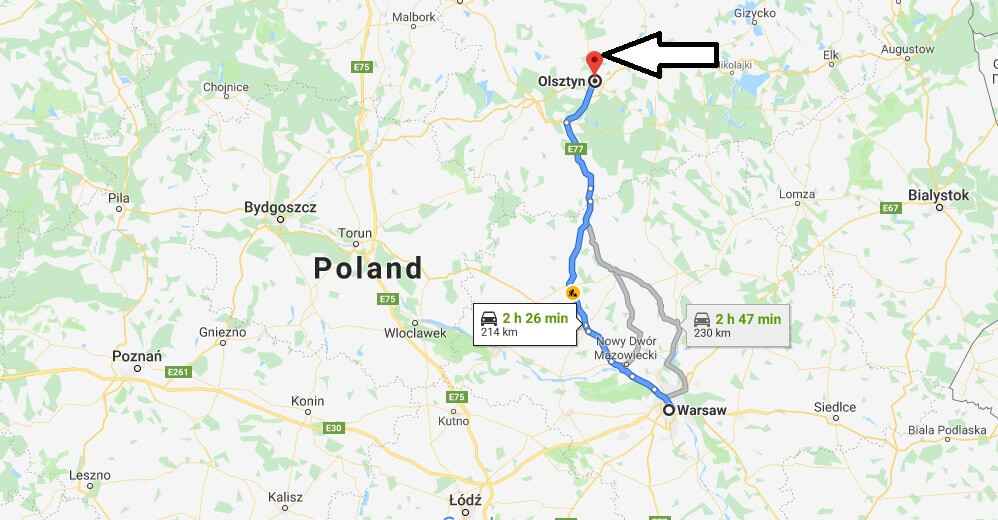 Where is Olsztyn Located? What Country is Olsztyn in? Olsztyn Map