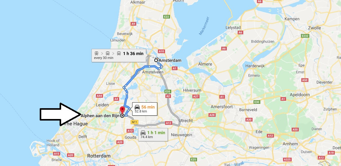 Where is Alphen aan den Rijn Located? What Country is Alphen aan den Rijn in? Alphen aan den Rijn Map