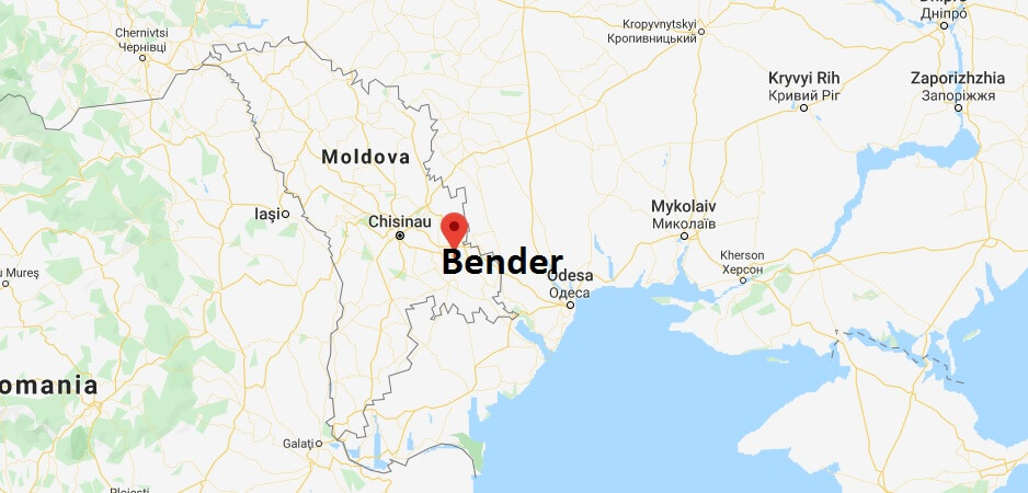 Where is Bender Located? What Country is Bender in? Bender Map