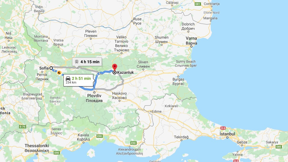 Where is Kazanluk Located? What Country is Kazanluk in? Kazanluk Map
