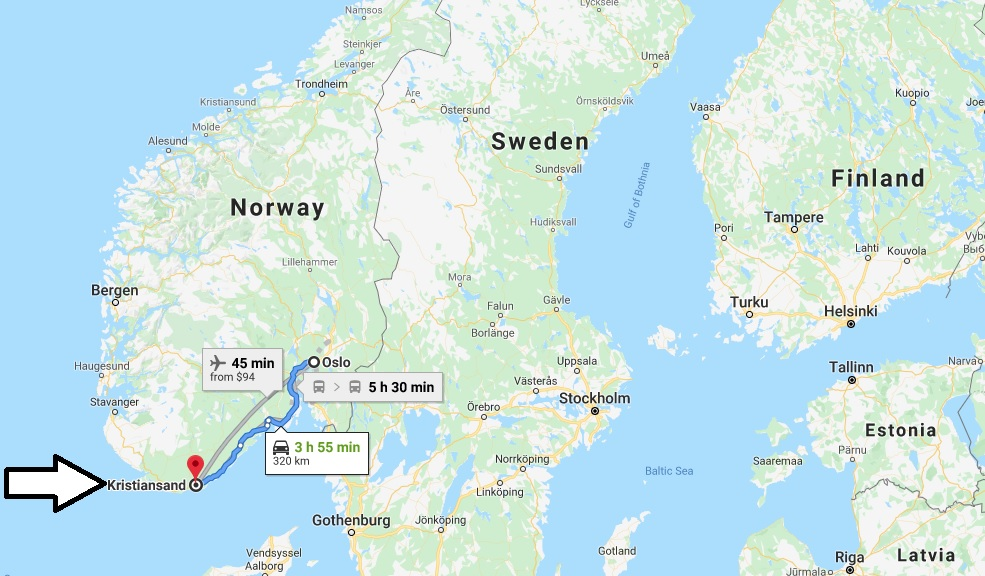 Where is Kristiansand Located? What Country is Kristiansand in? Kristiansand Map