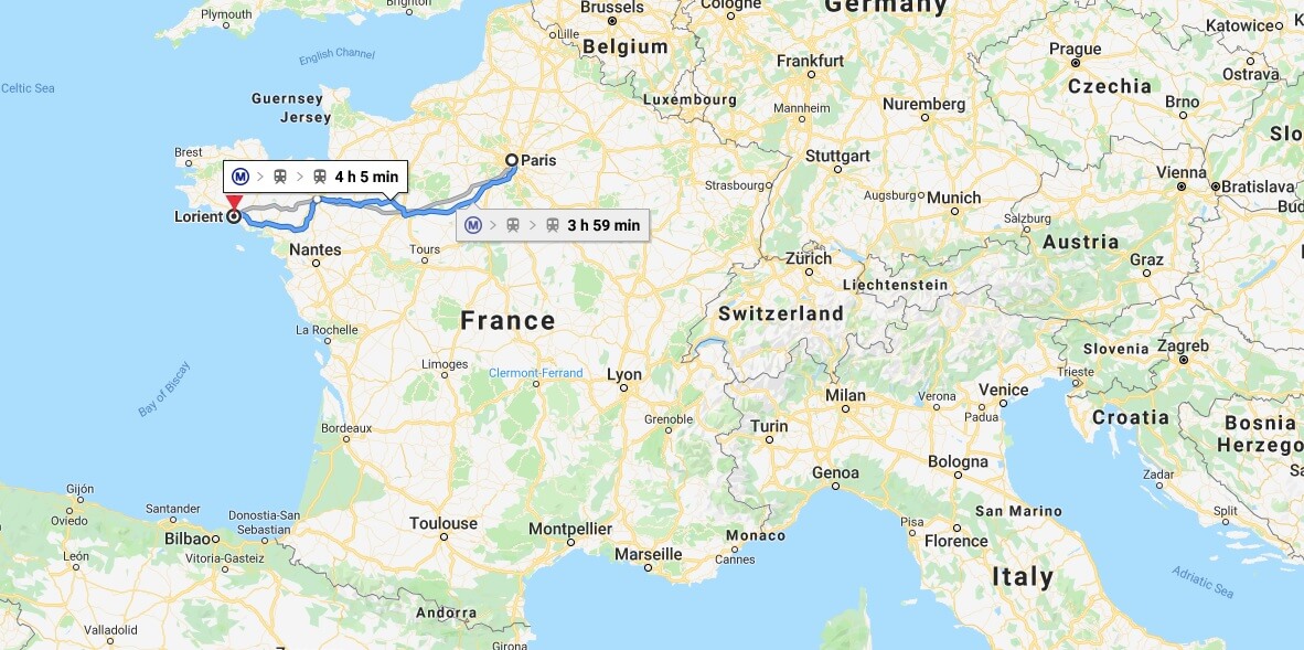 Where is Lorient Located? What Country is Lorient in? Lorient Map