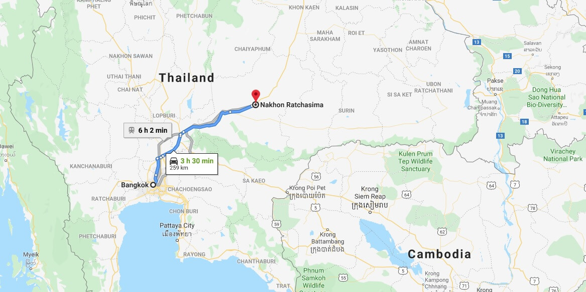 Where is Nakhon Ratchasima Located? What Country is Nakhon Ratchasima in? Nakhon Ratchasima Map