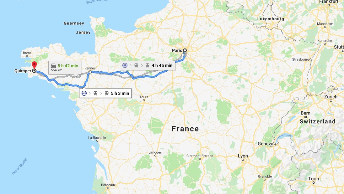 Where is Quimper Located? What Country is Quimper in? Quimper Map