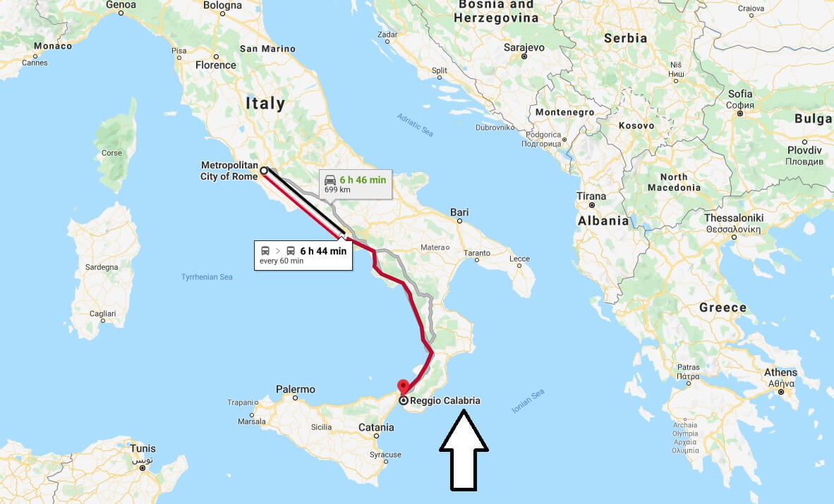 Where is Reggio Calabria Located? What Country is Reggio Calabria in? Reggio Calabria Map