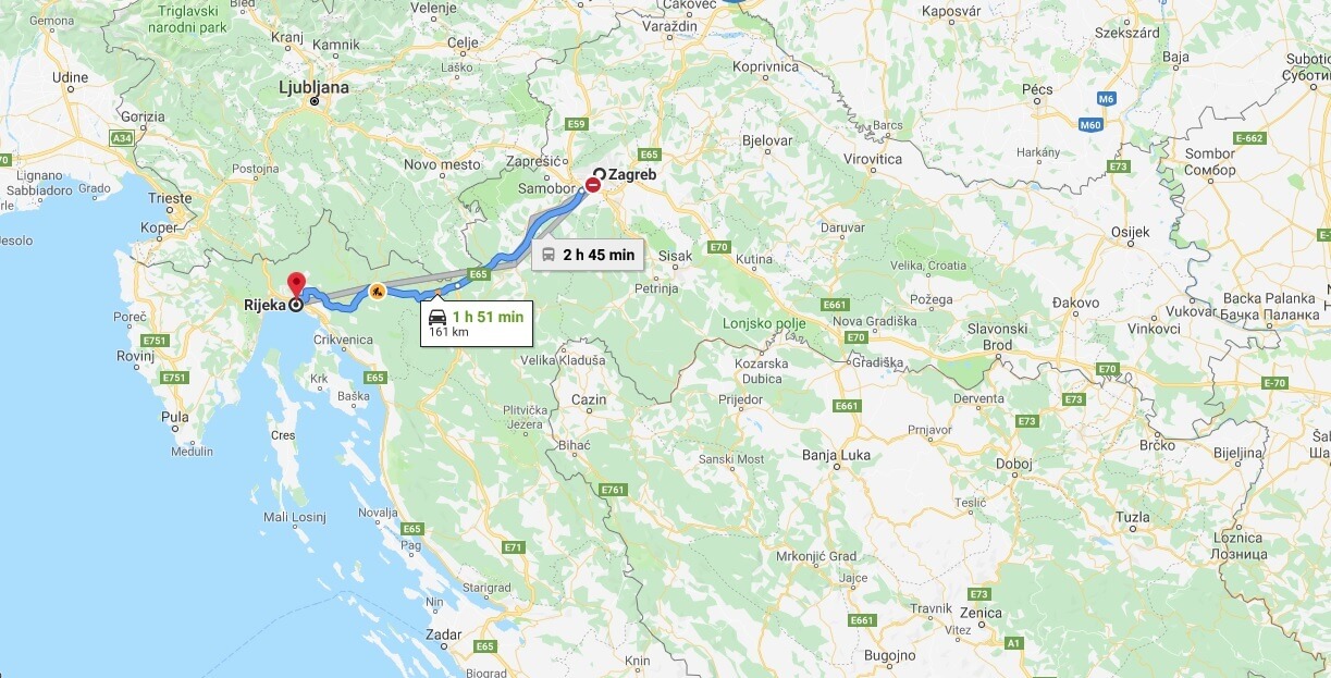 Where is Rijeka Located? What Country is Rijeka in? Rijeka Map