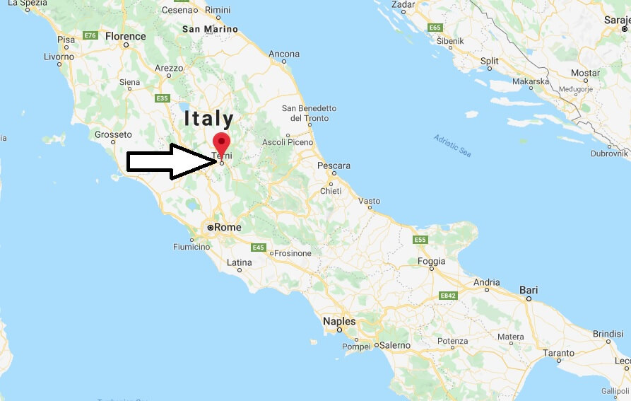 Where is Terni Located? What Country is Terni in? Terni Map