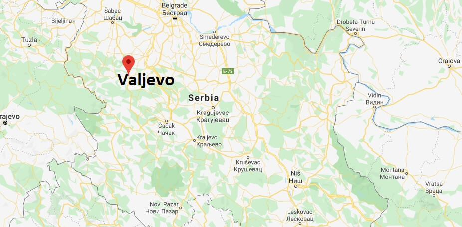 Where is Valjevo Located? What Country is Valjevo in? Valjevo Map